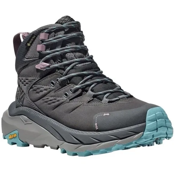 Hoka Kaha 2 Mid GTX Women's 8B Goretex Hiking Boots Castlerock Gray Cushion New
