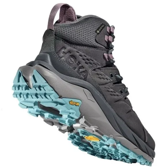 Hoka Kaha 2 Mid GTX Women's 8B Goretex Hiking Boots Castlerock Gray Cushion New