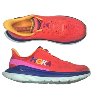HOKA Mens Mach 4 Sneakers Athletic Shoes  Fiesta Bluing Red  10.5 D