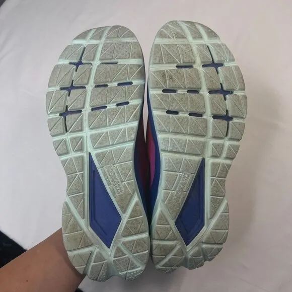 HOKA Mens Mach 4 Sneakers Athletic Shoes  Fiesta Bluing Red  10.5 D