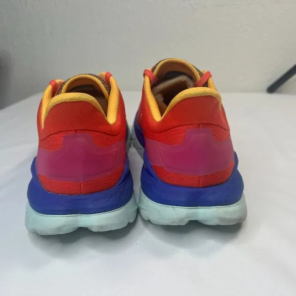 HOKA Mens Mach 4 Sneakers Athletic Shoes  Fiesta Bluing Red  10.5 D