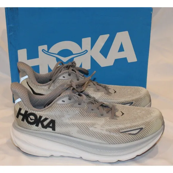 Hoka One Men's Clifton 9 Running Athletic Sneakers GRAY 11 EE WIDE NIB