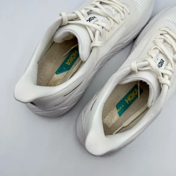 Hoka One One Arahi 7 Blanc De Blanc Steel Wool White Running Sneakers Men’s 9.5