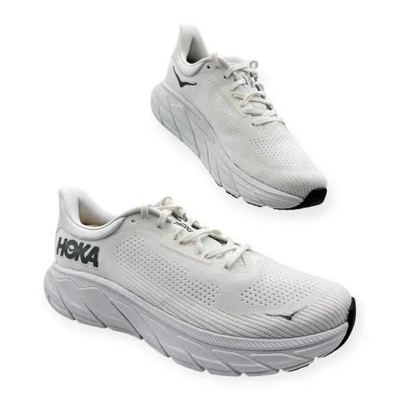 Hoka One One Arahi 7 Blanc De Blanc Steel Wool White Running Sneakers Men’s 9.5
