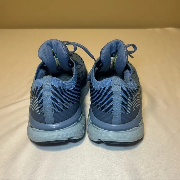 Hoka One One Clifton 5 Knit Blue Running Athletic Sneakers Womens Size 9