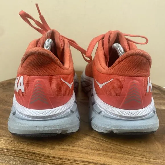 Hoka One One Clifton 7 Womens Red Size 8 Athletic Running Shoes