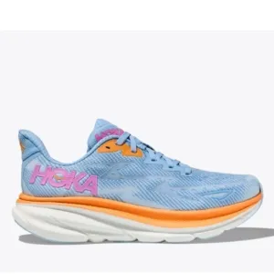 Hoka One One Sneakers Clifton 9 Running Shoes in Airy Blue Orange