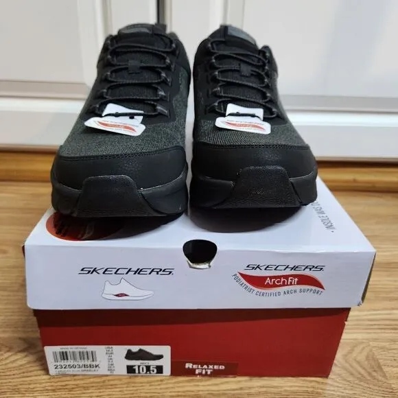 ⛔️HP 11/5⛔NIB Skechers Black Arch Fit Air Cooled Memory Foam Men's 10.5 Sneakers