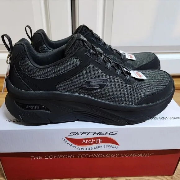 ⛔️HP 11/5⛔NIB Skechers Black Arch Fit Air Cooled Memory Foam Men's 10.5 Sneakers