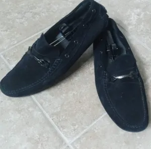 Hugo Boss Black Suede Driver Moccasin Loafers Men 11