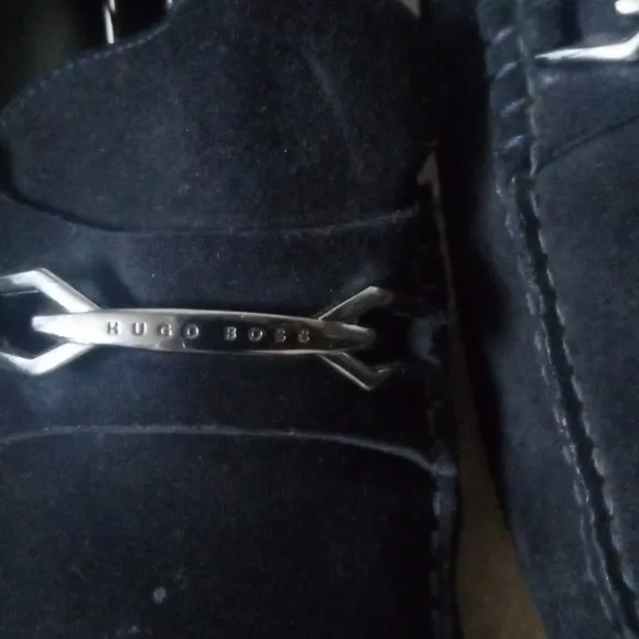 Hugo Boss Black Suede Driver Moccasin Loafers Men 11