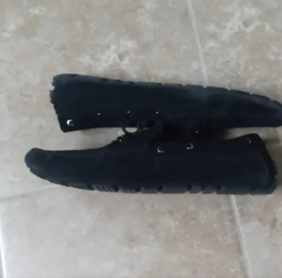 Hugo Boss Black Suede Driver Moccasin Loafers Men 11
