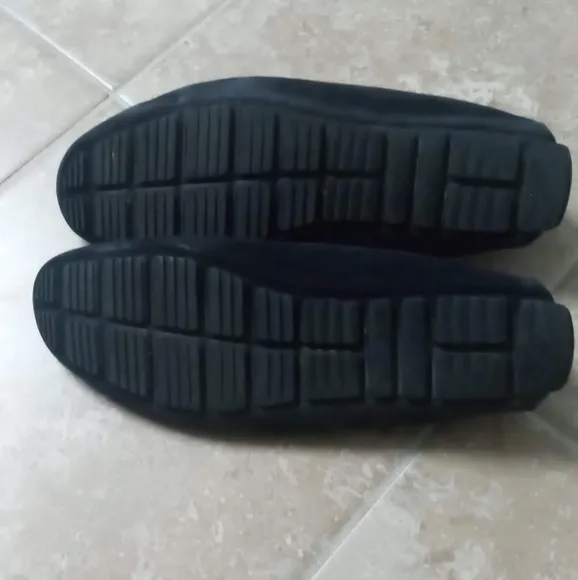 Hugo Boss Black Suede Driver Moccasin Loafers Men 11