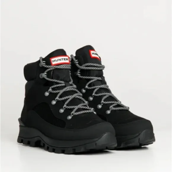 Hunter Men's Explorer Insulated Commando Boot in Black. Sz: 9