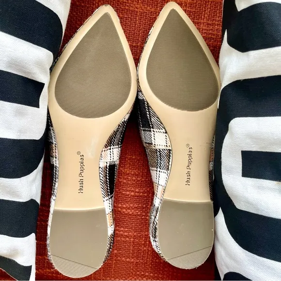 Hush Puppies Hazel Pointe Flat Loafers in Retro Plaid Size 6.5W NIB &amp; NWT