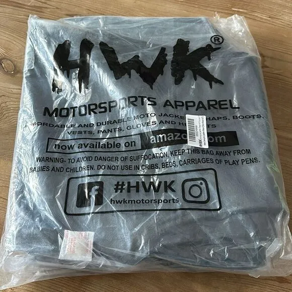 HWK Motorcycle Leather Chaps Black Motorcycle Chaps NEW with tag