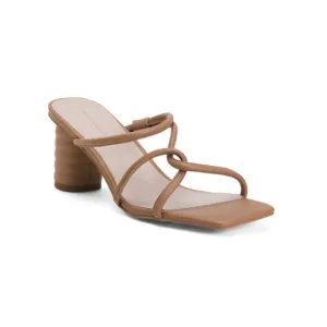 INTENTIONALLY BLANK Clay Leather Kamill Heeled Cage Sandals