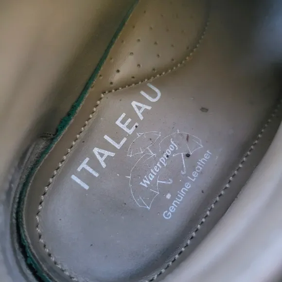 ITALEAU Waterproof Genuine Leather Studded Booties Sz 37 6.5
