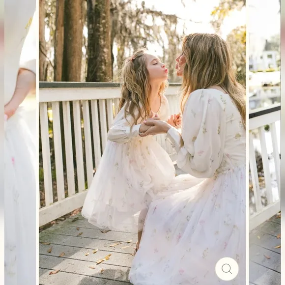 IVY CITY co. Florence dress in off white floral XXS