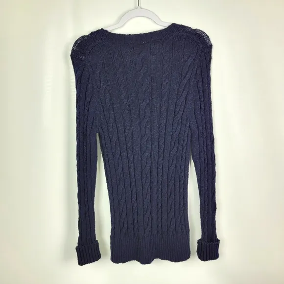 J. Crew 100% Cotton Cable Knit Sweater Sz M