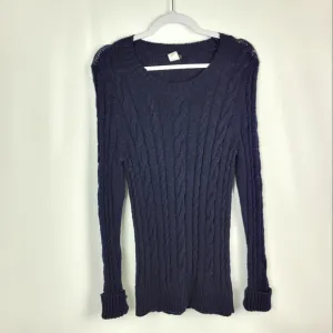 J. Crew 100% Cotton Cable Knit Sweater Sz M