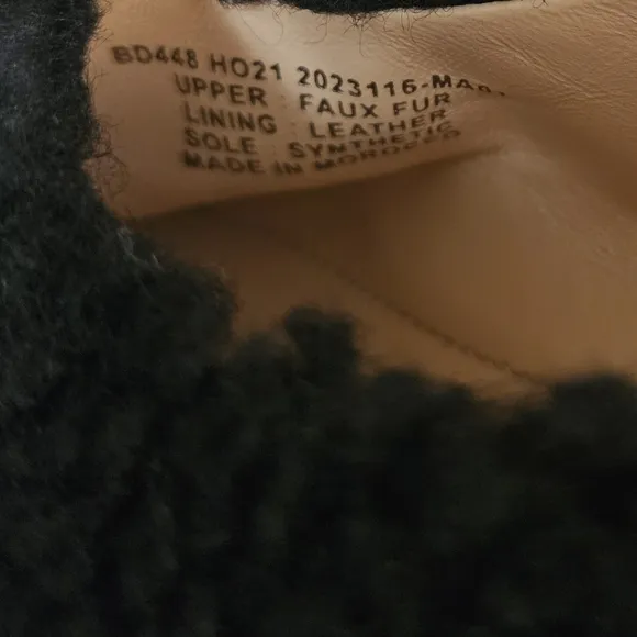 J. Crew Faux Shearling Flat in Black Size 8.5