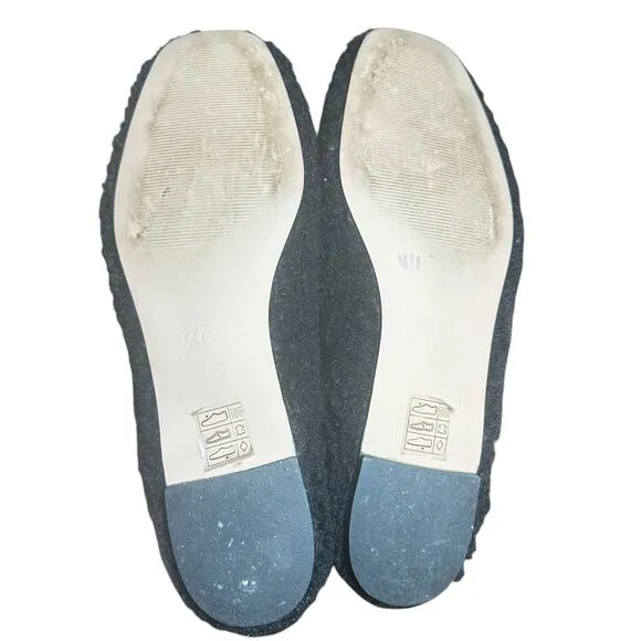 J. Crew Sherpa Flats with Elastic in BlackSize: 8 1/2 comfy cozy unique casual