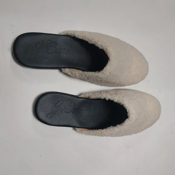 J. CREW Women's Sherpa Mule Flats Size 8.5M