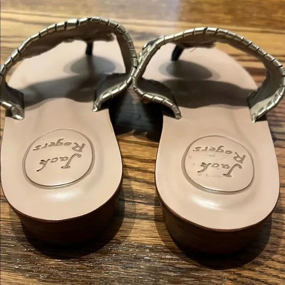 Jack Rogers navy and gold girls Jack Sandals size 5 NWT