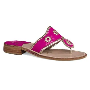 Jack Rogers Pink and gold Kids Jack Sandals size 5 EUC