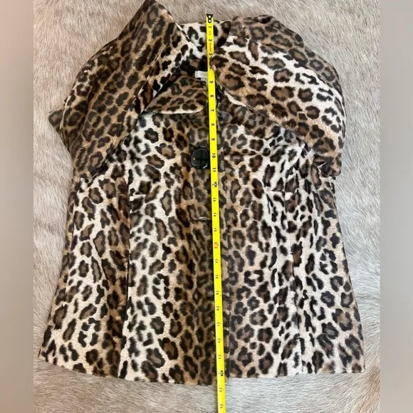 JACKIE KENNEDY STYLE JACKET - LEOPARD PRINT - FAUX FUR
