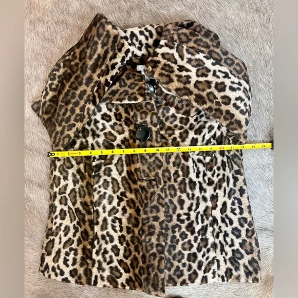 JACKIE KENNEDY STYLE JACKET - LEOPARD PRINT - FAUX FUR