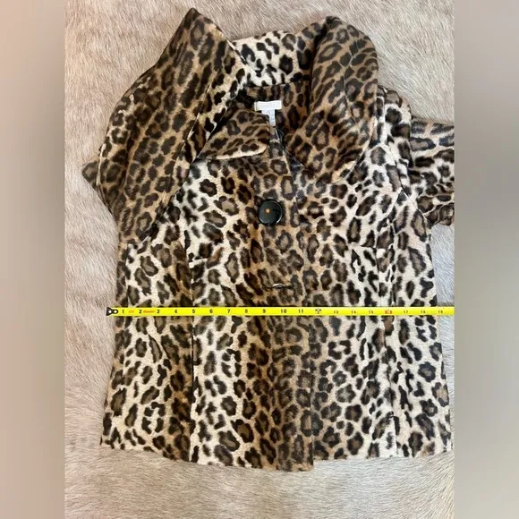 JACKIE KENNEDY STYLE JACKET - LEOPARD PRINT - FAUX FUR