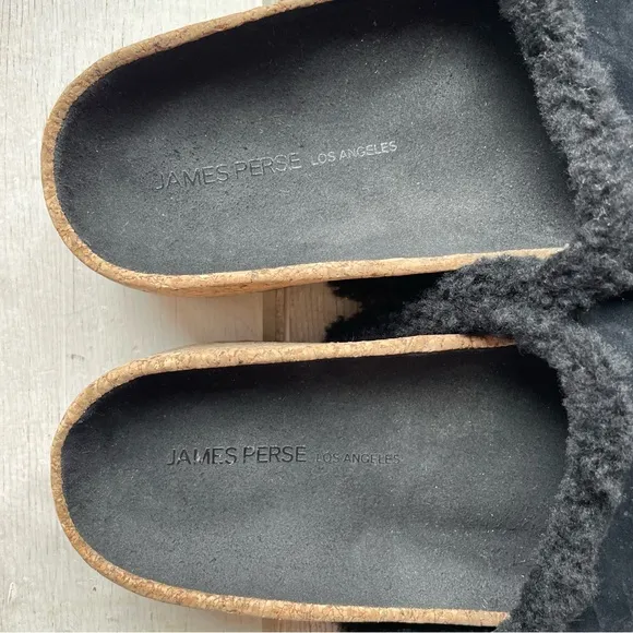 James Perse Suede Cork Slides