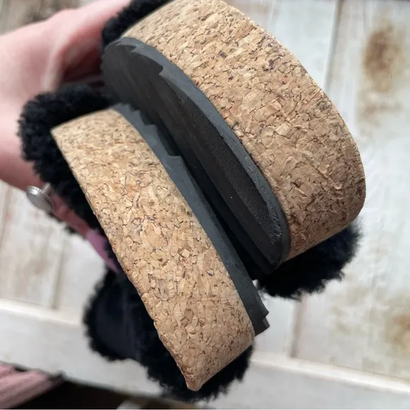 James Perse Suede Cork Slides