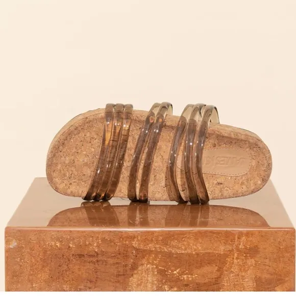 James Smith Rimini Slide – Artisan Cork Slide – Earthy Plaid – Size 9