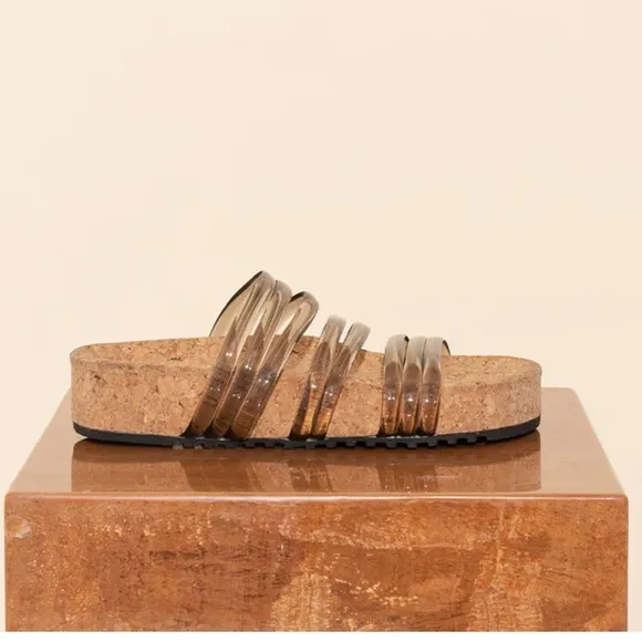 James Smith Rimini Slide – Artisan Cork Slide – Earthy Plaid – Size 9