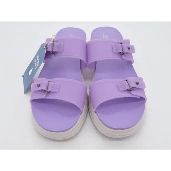 JBU Sandals Womens 9.5 Purple Fenton Platform Waterproof Slides Slip On PVC