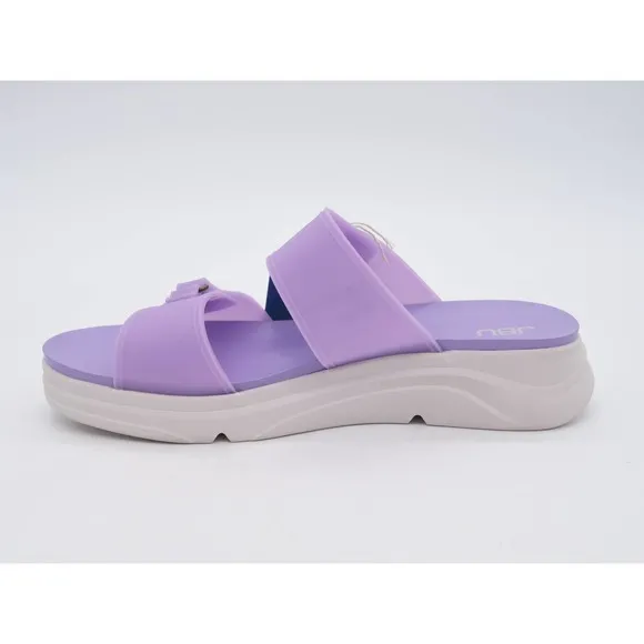 JBU Sandals Womens 9.5 Purple Fenton Platform Waterproof Slides Slip On PVC