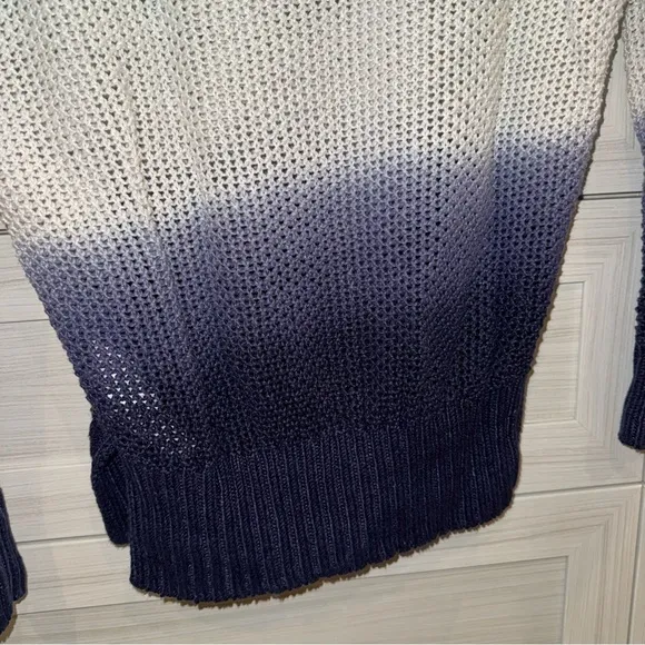 J.Crew Dip-dyed ombré beach sweater-AM099-linen-MONACO BLUE RAW INDIGO X…