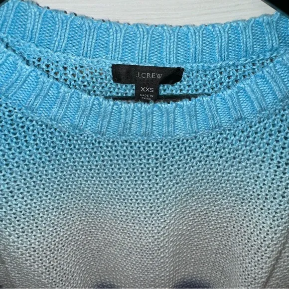 J.Crew Dip-dyed ombré beach sweater-AM099-linen-MONACO BLUE RAW INDIGO X…