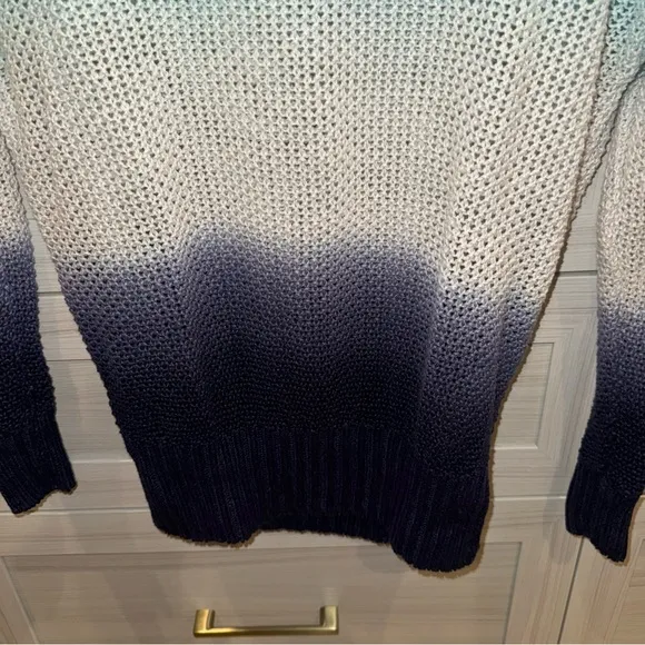J.Crew Dip-dyed ombré beach sweater-AM099-linen-MONACO BLUE RAW INDIGO X…