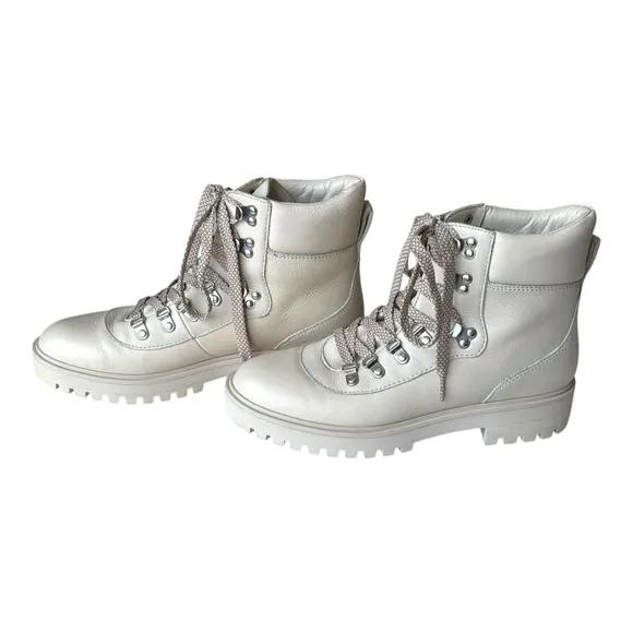 J.Crew Leather Hiker Boot for women in Dusty Ivory | 10 -M