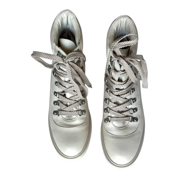 J.Crew Leather Hiker Boot for women in Dusty Ivory | 10 -M