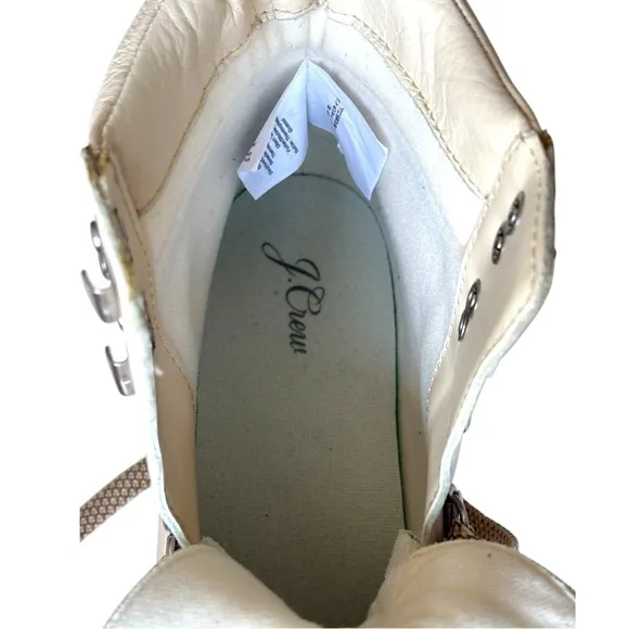 J.Crew Leather Hiker Boot for women in Dusty Ivory | 10 -M