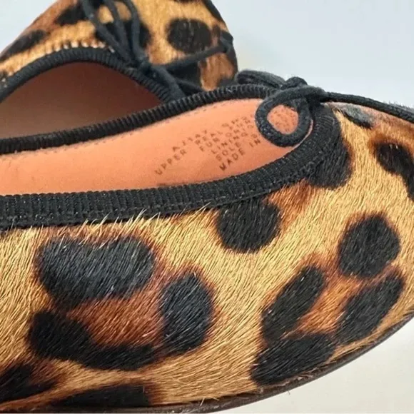 J.Crew Leopard Print Calf Hair Ballet Flats Size 5.5, NWT