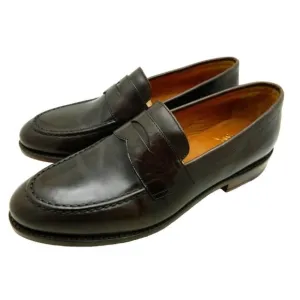 JCREW Ludlow Leather Penny Loafers Shoes $298 Size 8 cigar brown a4362 NEW