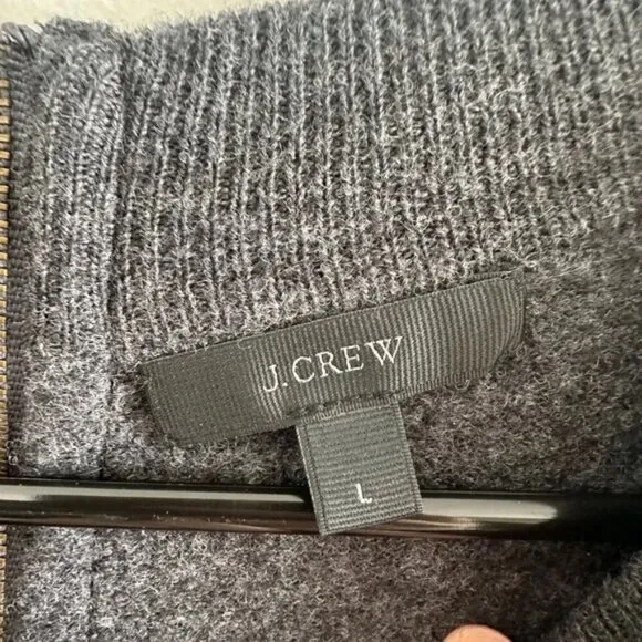 J.Crew Women’s Merino Wool Sweater with Zipper Back Detail – Size Large ✨
