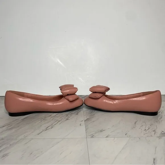 Jeffrey Campbell Bow Out Pink Faux Leather Puffy Ballet Flat 9