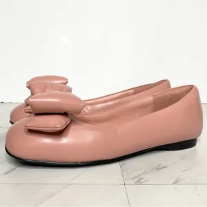 Jeffrey Campbell Bow Out Pink Faux Leather Puffy Ballet Flat 9